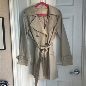 Michael Kors Tan Trench Coat Classic Design